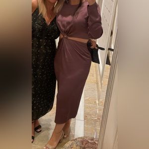 Purple cut out dress